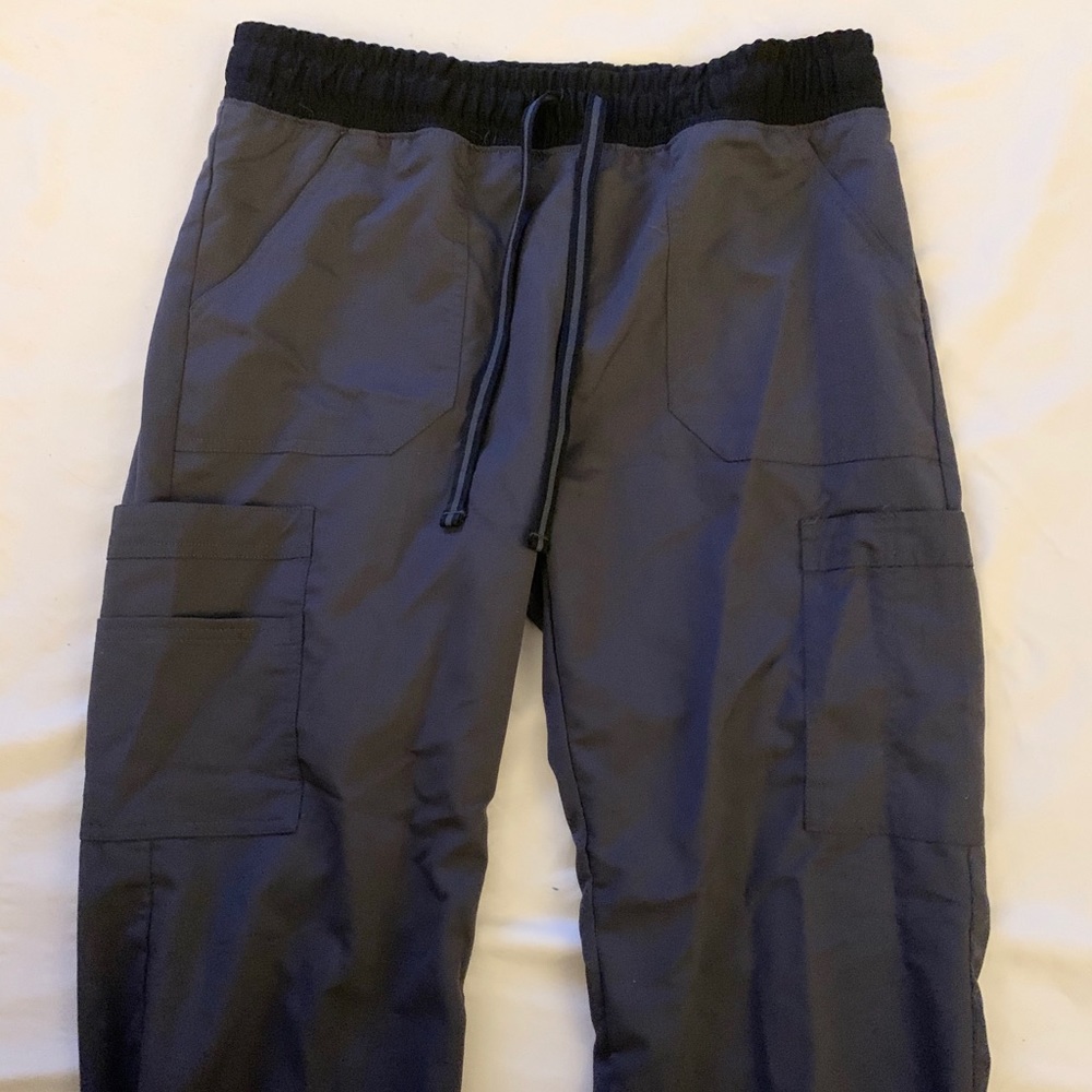 Scrubstar Gray and Black Scrub Pants